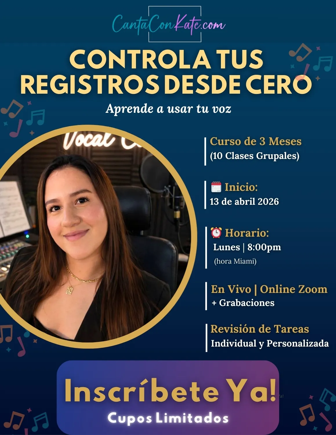 Flyer del Curso de Abril